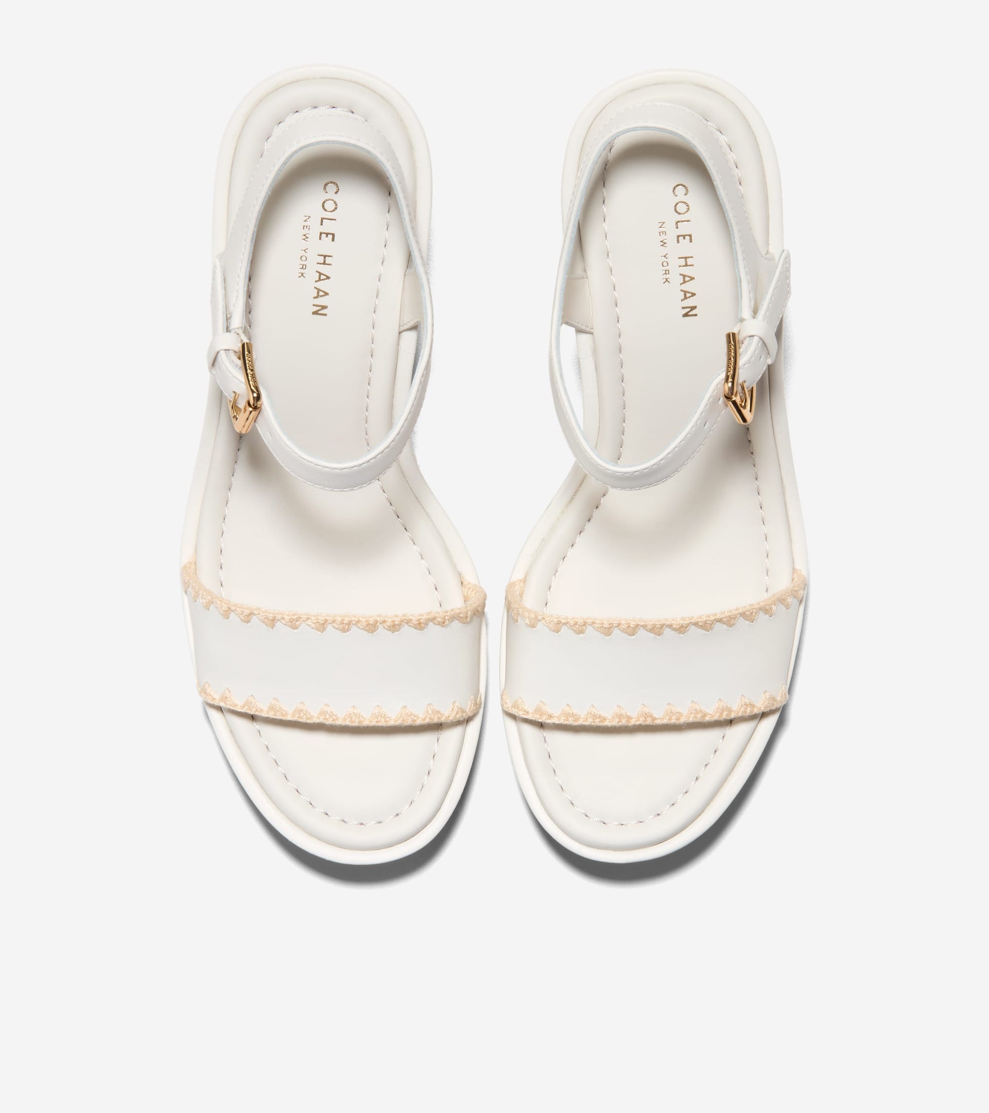 Women's Cloudfeel Asbury Espadrille Wedge Sandals in White | Cole Haan