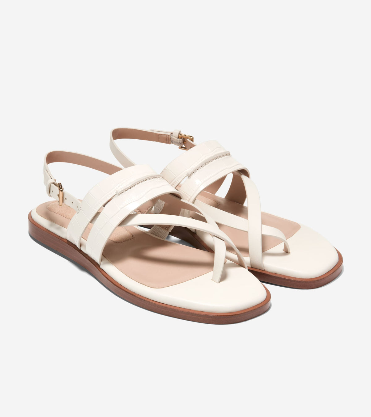 Women's Go-To Estella Flat Thong Sandals in White | Cole Haan