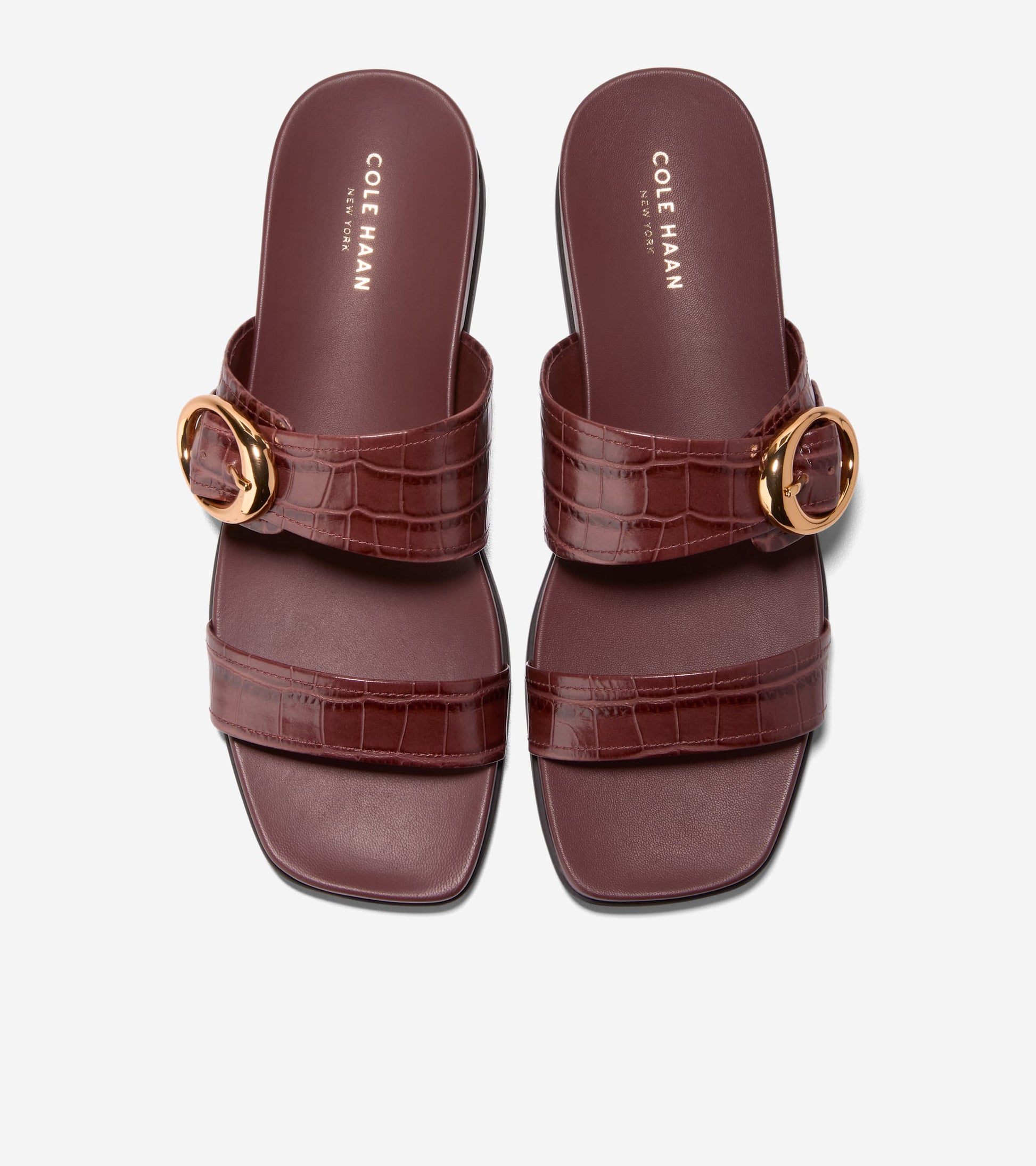 Women's Oaklynn Double Band Footbed Sandals in Brown | Cole Haan
