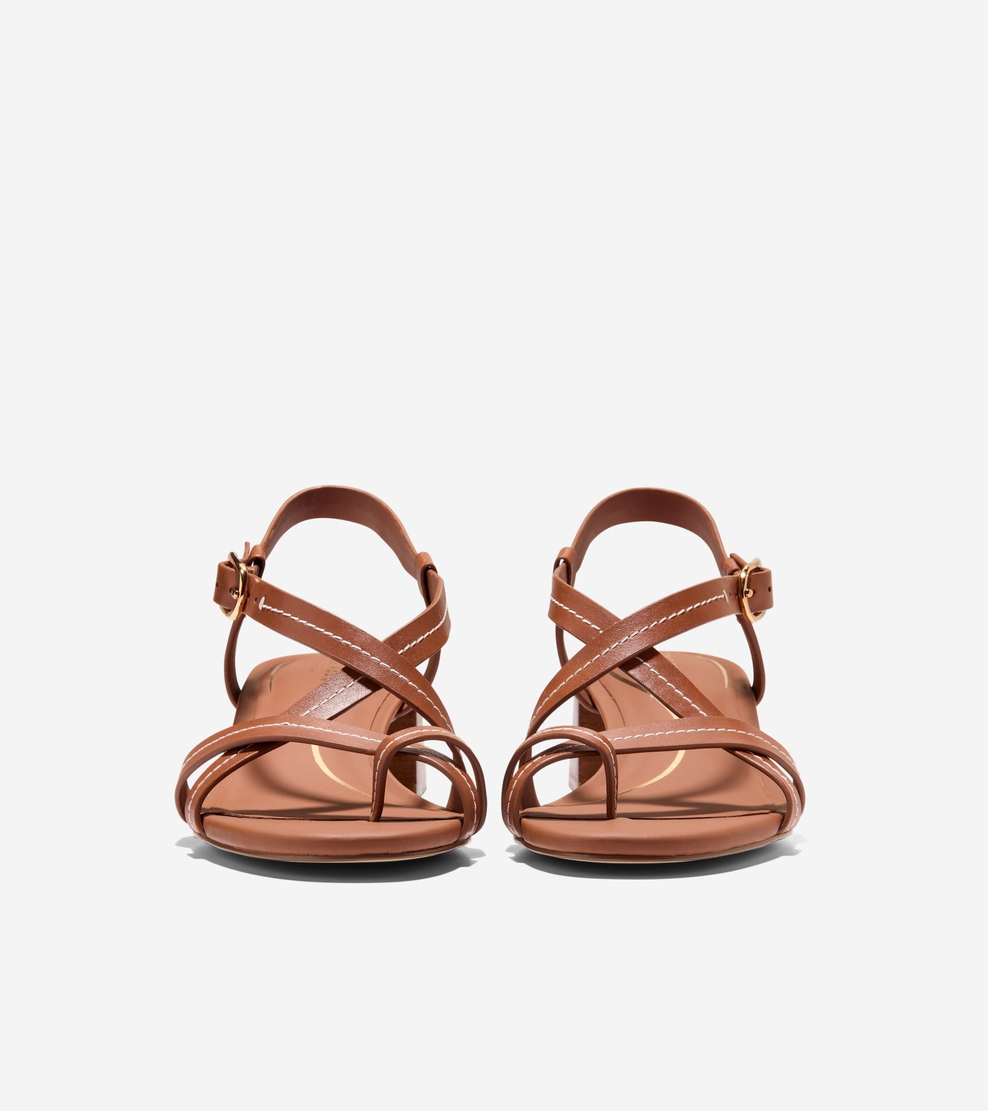 Women's Dillon Block Heel Thong Sandals in Brown | Cole Haan