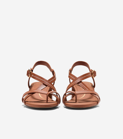 Women's Dillon Block Heel Thong Sandals in Brown | Cole Haan