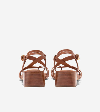 Women's Dillon Block Heel Thong Sandals in Brown | Cole Haan