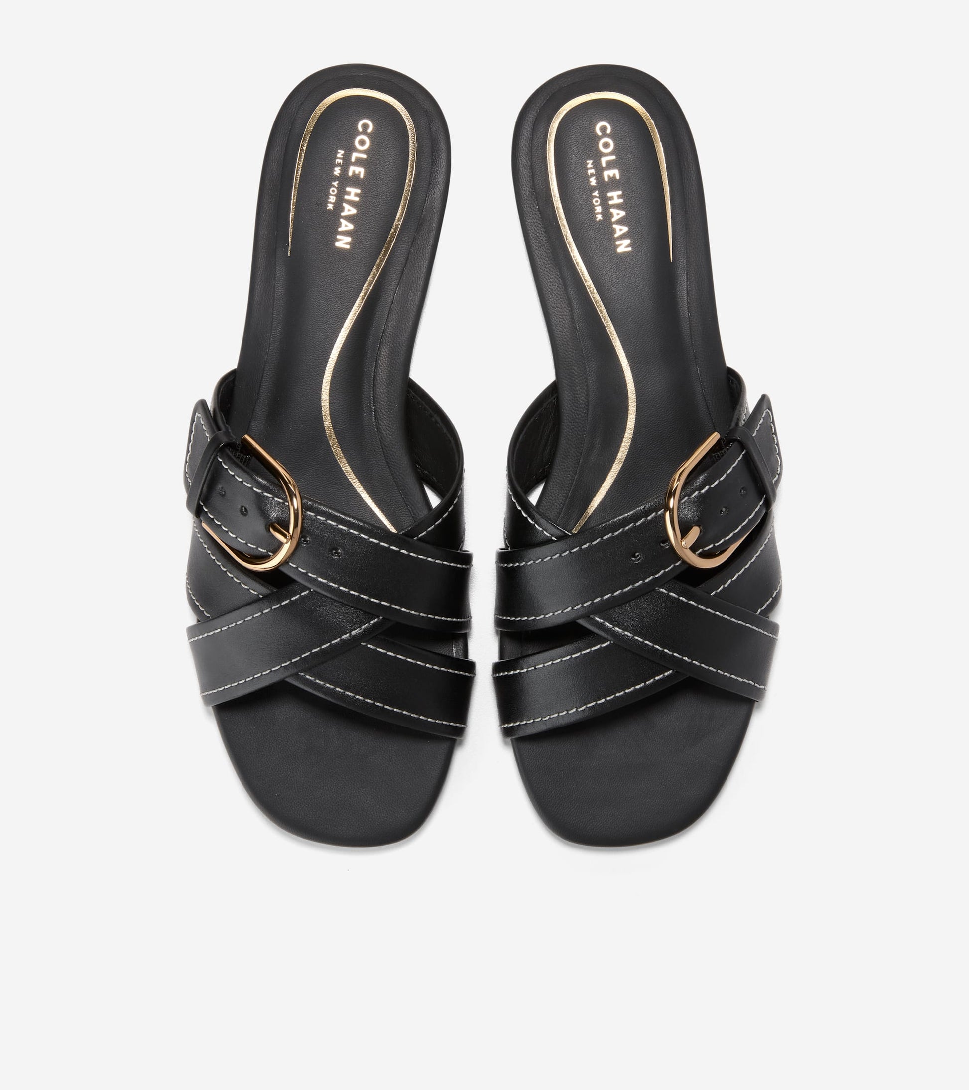 Women's Velma Buckle Slide Sandals in Black | Cole Haan