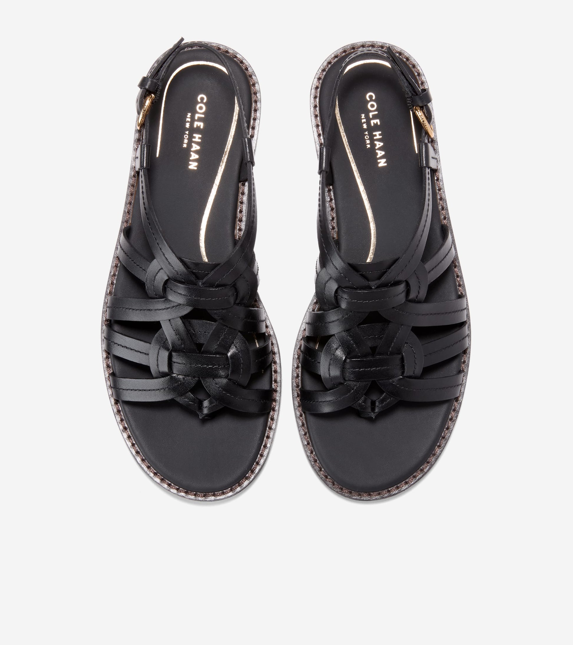 Women's Kami Interwoven Thong Sandals in Black | Cole Haan