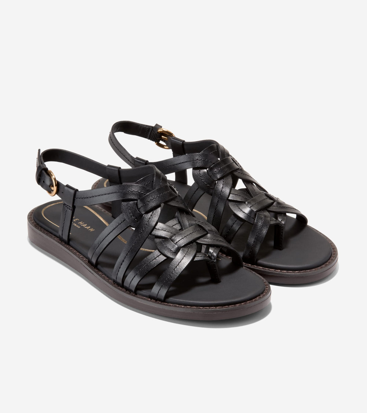Women's Kami Interwoven Thong Sandals in Black | Cole Haan