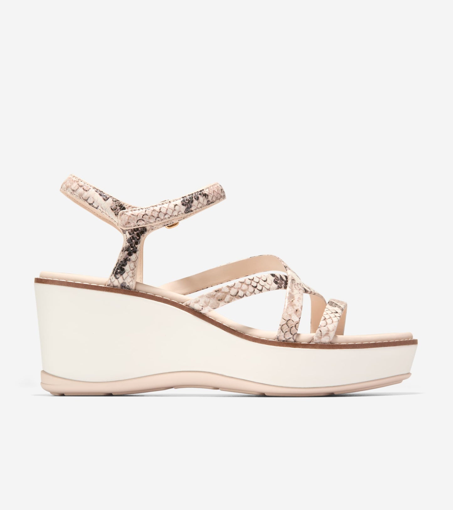 Women's Grand Ambition Azzura Strappy Wedge Sandal in Beige | Cole Haan