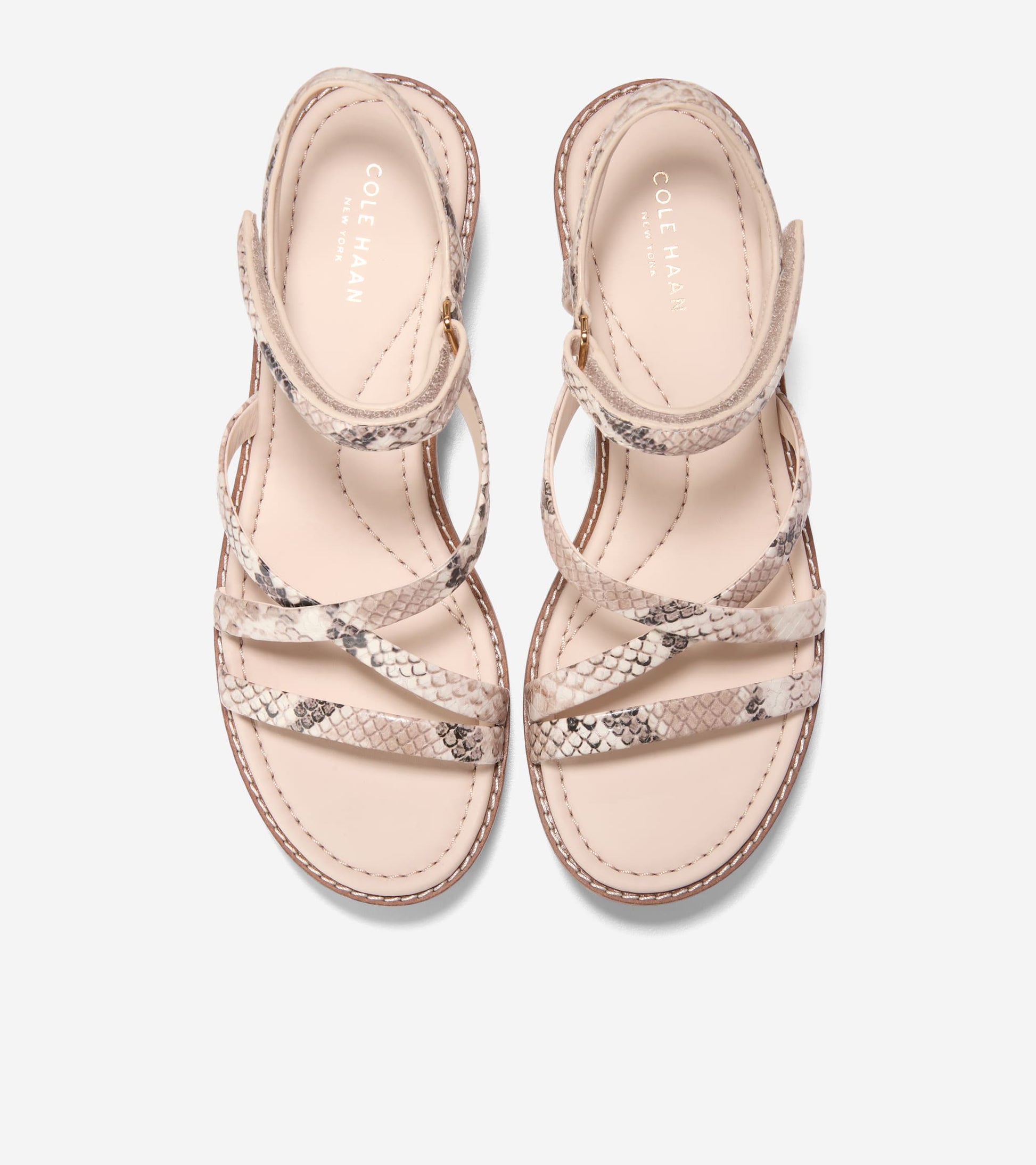 Women's Grand Ambition Azzura Strappy Wedge Sandal in Beige | Cole Haan