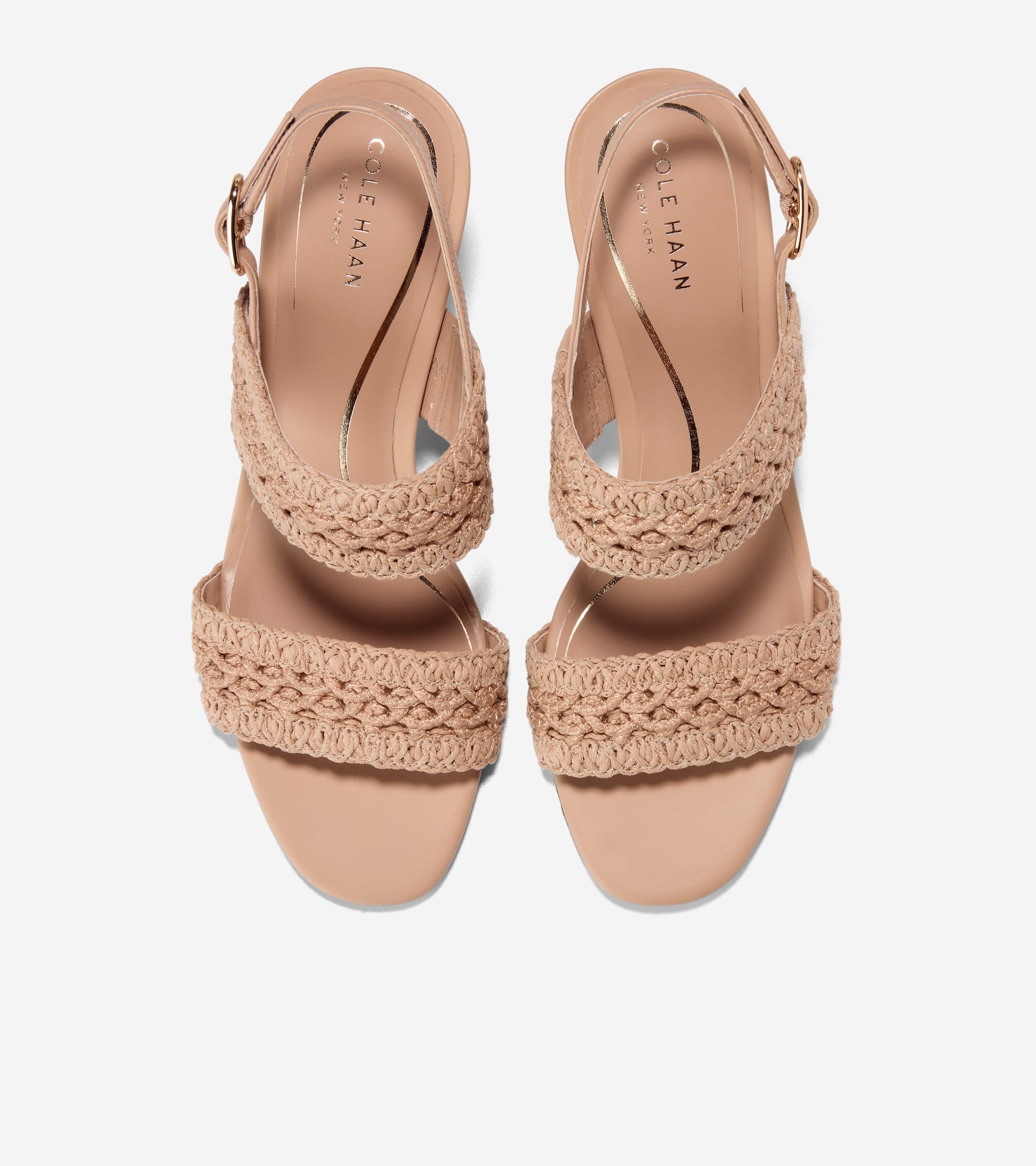 Women's Harlan Double Band Sandals in Beige | Cole Haan