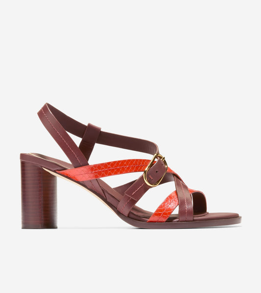 Women's Dillon Heeled Strappy Sandals in Brown, red | Cole Haan