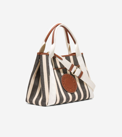 Women's Amagansett Canvas Tote Bag in Black, beige | Cole Haan