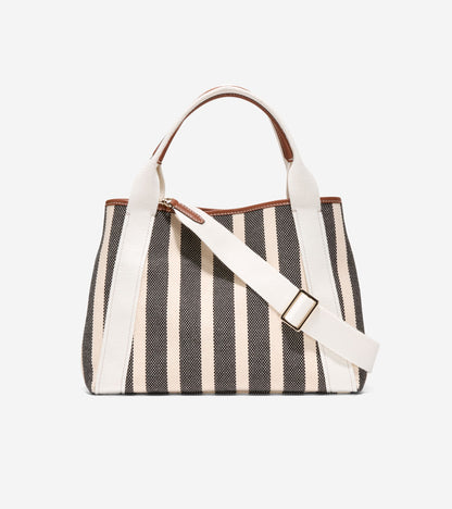 Women's Amagansett Canvas Tote Bag in Black, beige | Cole Haan