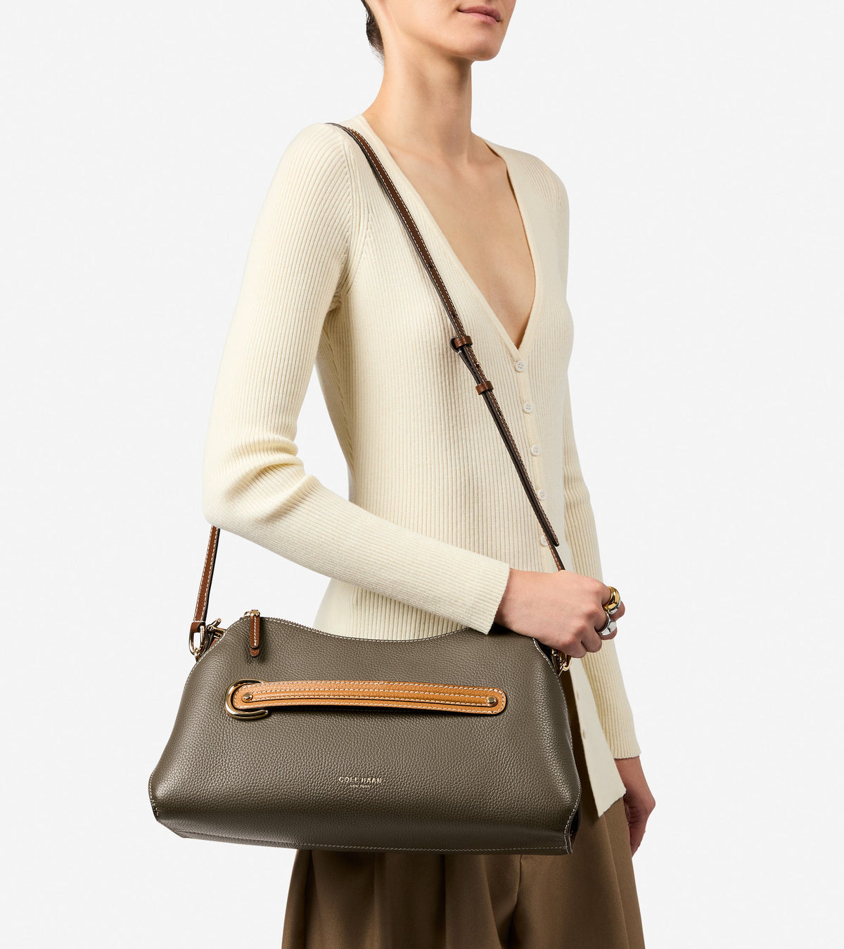 Women's Vivianne Shoulder Bag in Green | Cole Haan