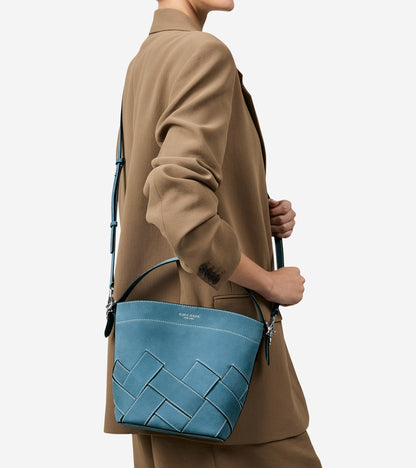 Women's Alexandria Small Bucket Crossbody Bag in Blue | Cole Haan