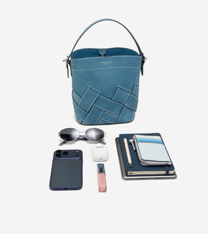 Women's Alexandria Small Bucket Crossbody Bag in Blue | Cole Haan