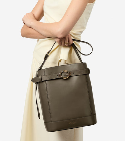 Women's Alexandria Bucket Bag in Green | Cole Haan
