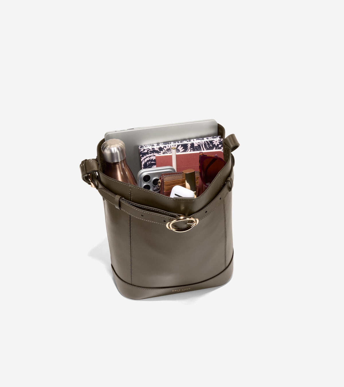 Women's Alexandria Bucket Bag in Green | Cole Haan