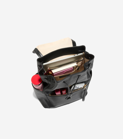 Women's Alexandria Flap Medium Backpack in Black | Cole Haan
