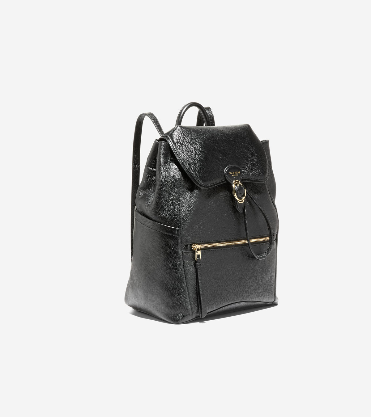 Women's Alexandria Flap Medium Backpack in Black | Cole Haan