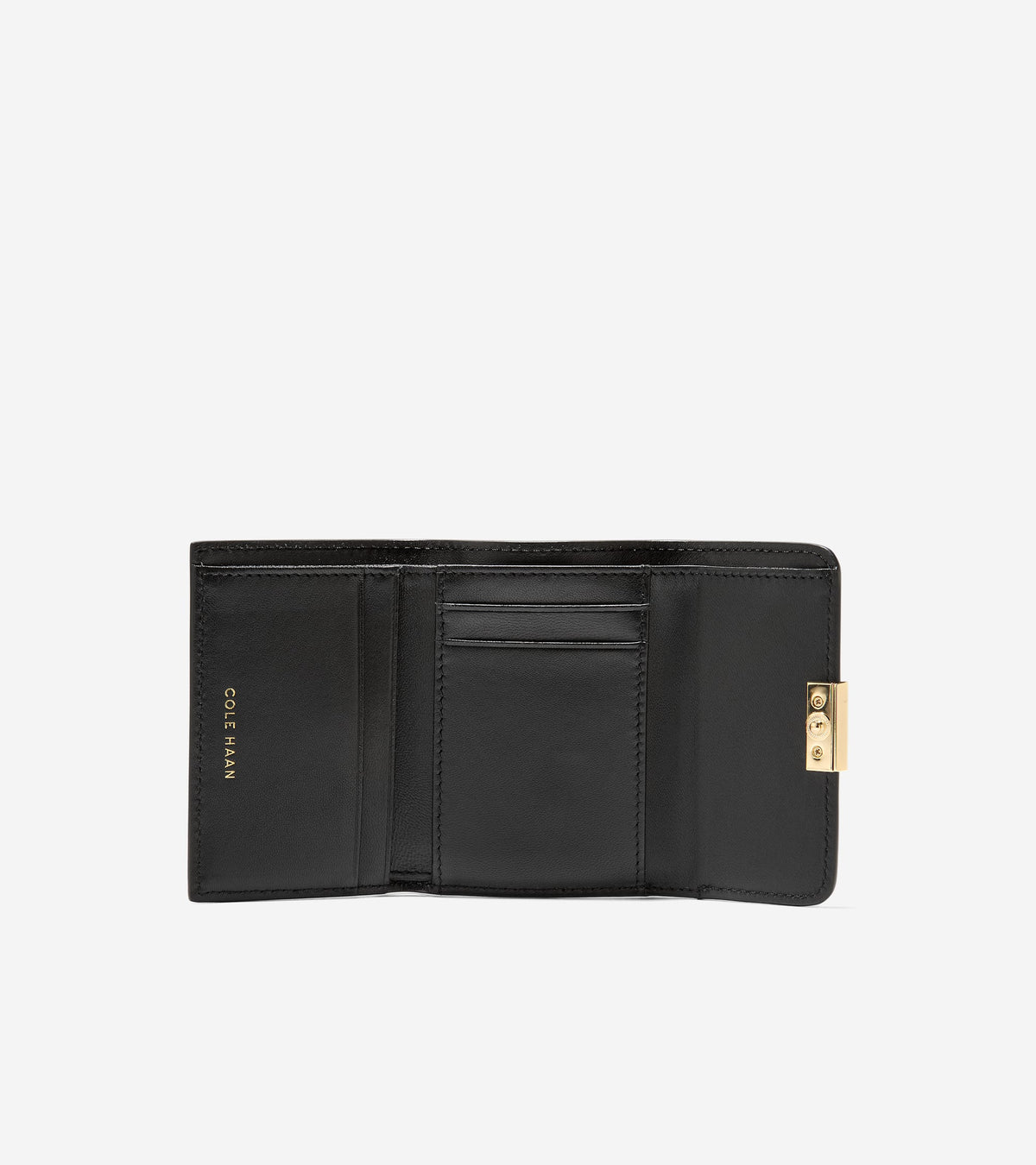 Women's Rachel Compact Wallet with Removable Card Case in Black | Cole Haan