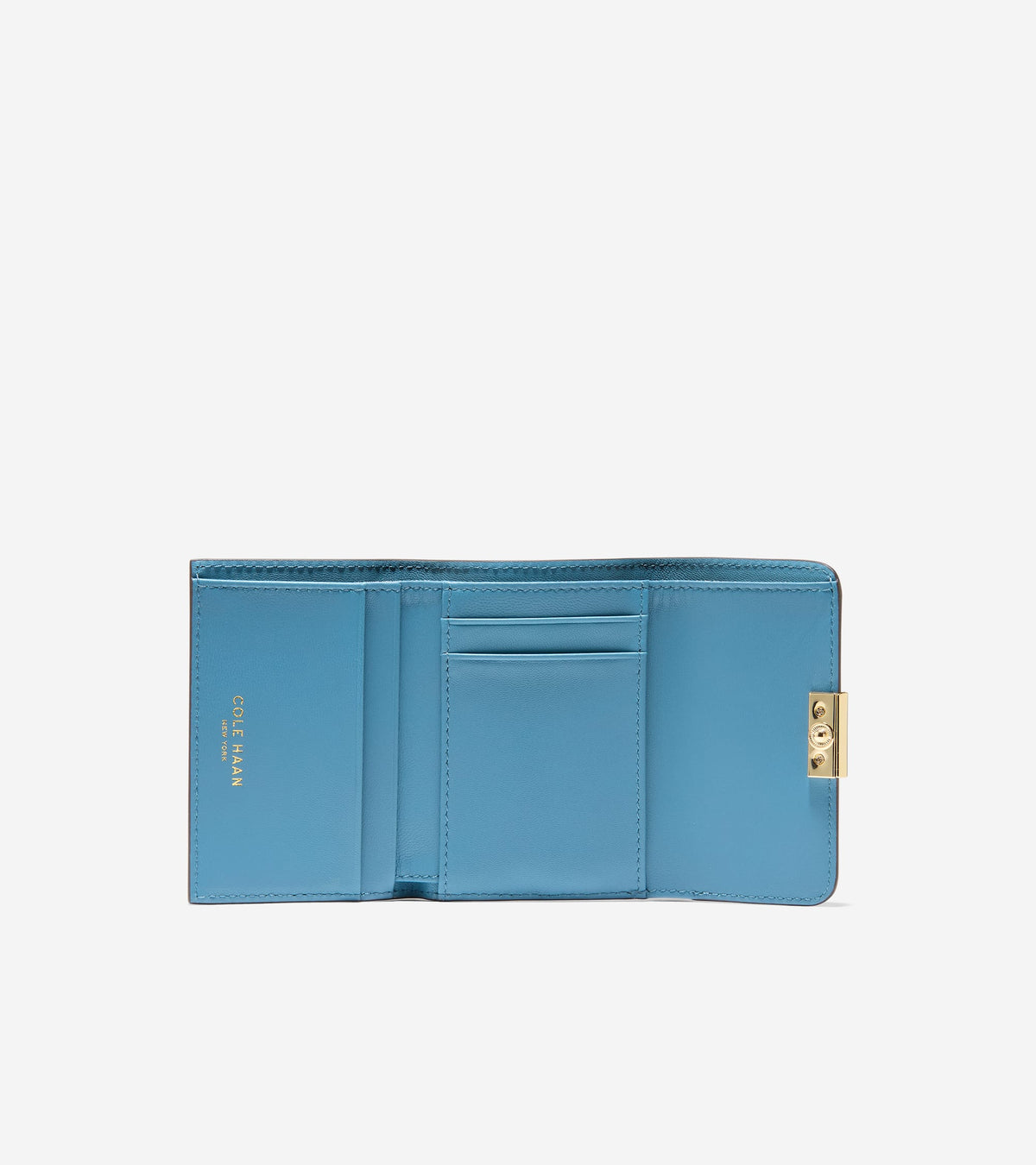 Women's Rachel Compact Wallet with Removable Card Case in Blue | Cole Haan