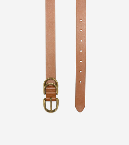 Women's 25MM Slim Double Loop Belt in Brown | Cole Haan