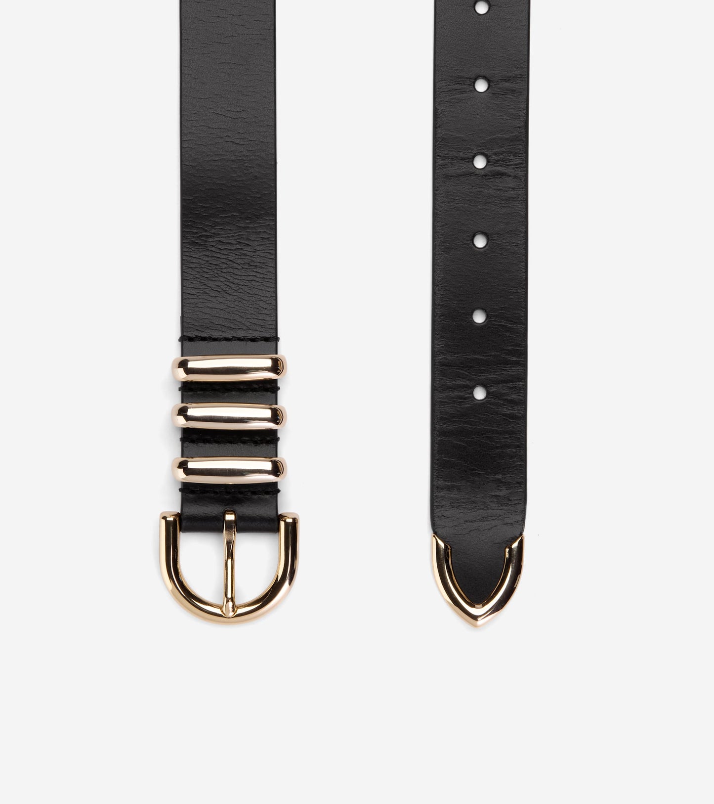32MM Beveled Edge Modern 3PC Belt Set in Black | Cole Haan