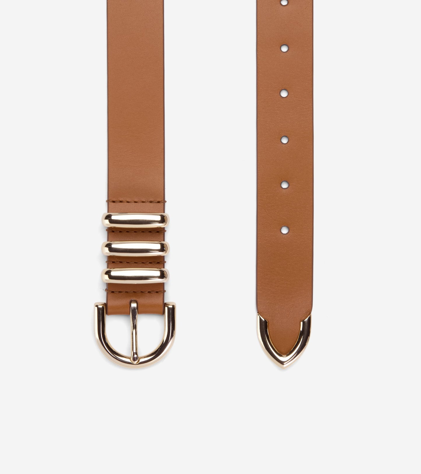 32MM Beveled Edge Modern 3PC Belt Set in Brown | Cole Haan