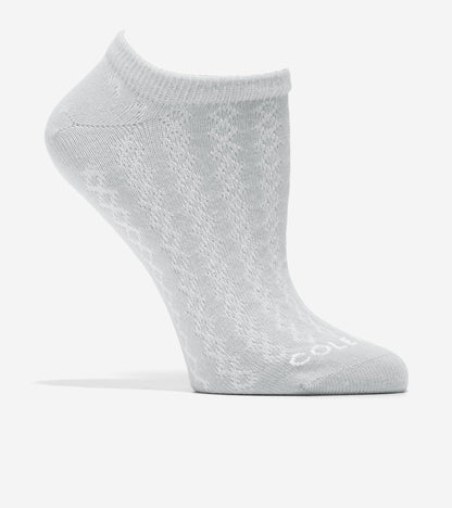 Women's 3-Pair Diamond Textured Super Soft Low Cut Socks in White | Cole Haan