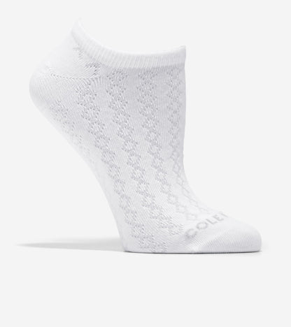 Women's 3-Pair Diamond Textured Super Soft Low Cut Socks in White | Cole Haan