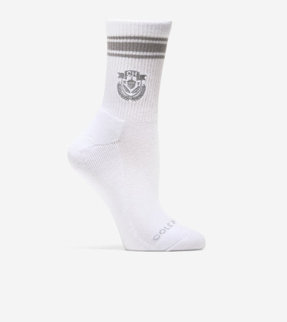 Women's Embroidery Quarter Socks in White | Cole Haan