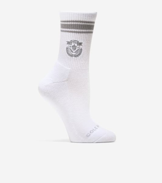 Women's Embroidery Quarter Socks in White | Cole Haan