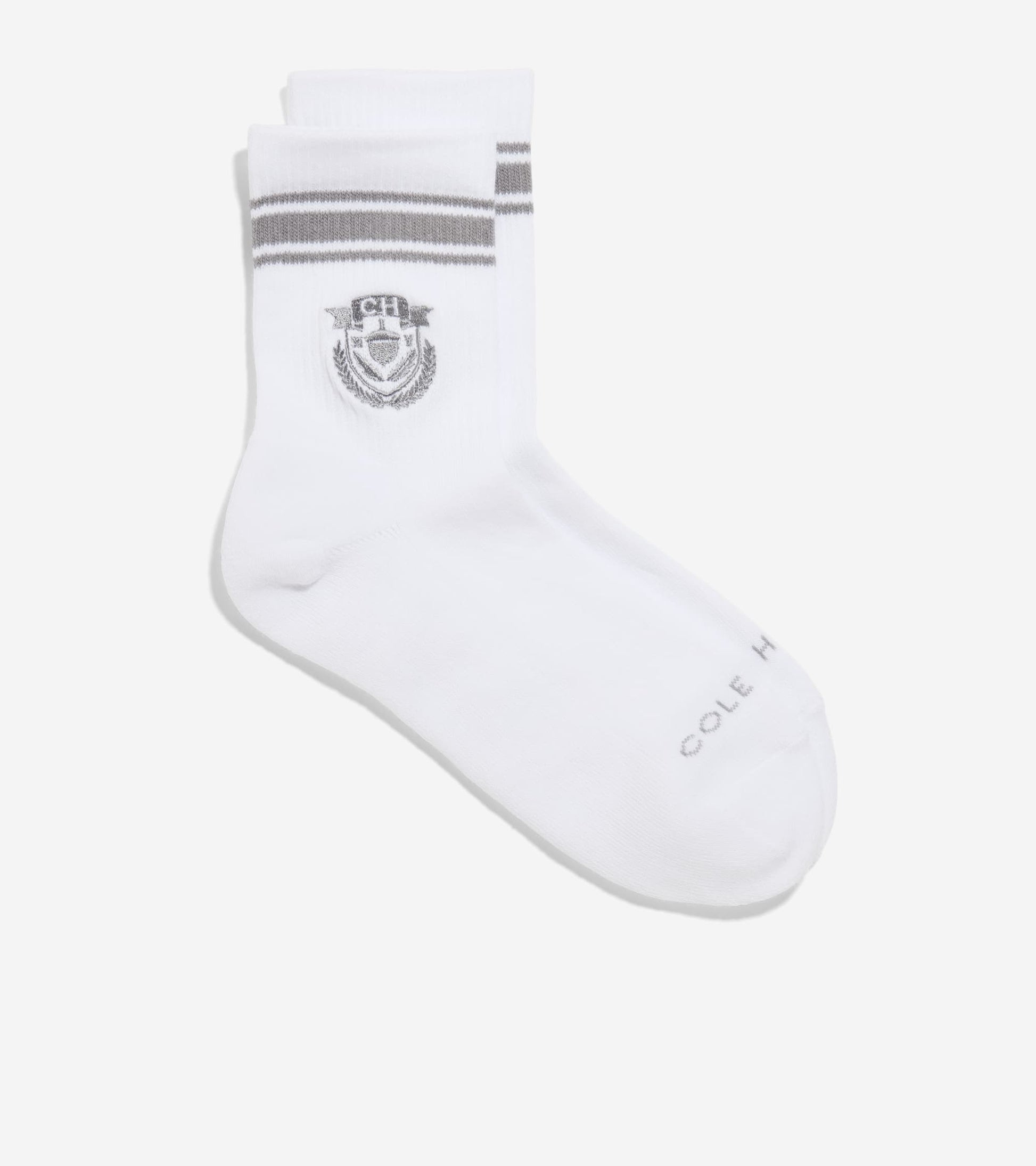 Women's Embroidery Quarter Socks in White | Cole Haan