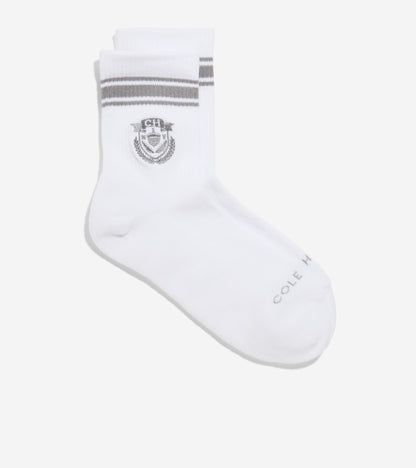 Women's Embroidery Quarter Socks in White | Cole Haan