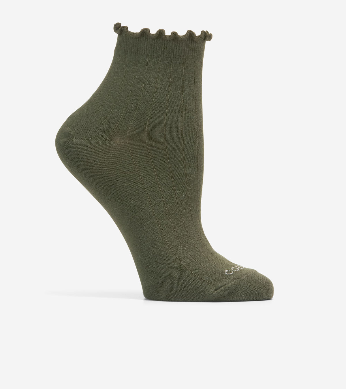 Women's 2-Pair Ruffle Quarter Socks in Green | Cole Haan