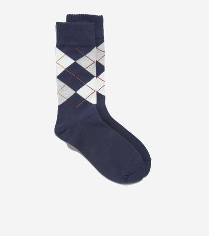 Women's Argyle Casual Crew Socks in Blue | Cole Haan