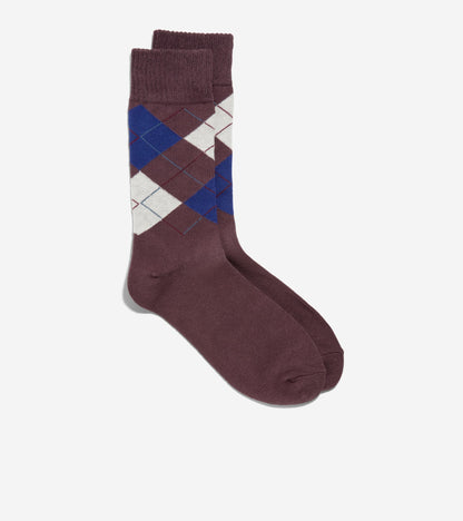 Women's Argyle Casual Crew Socks in Red | Cole Haan