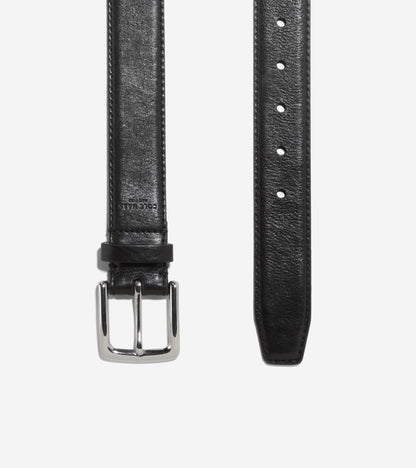 Men's 35MM Double Edge Stitch Detail Belt in Black | Cole Haan