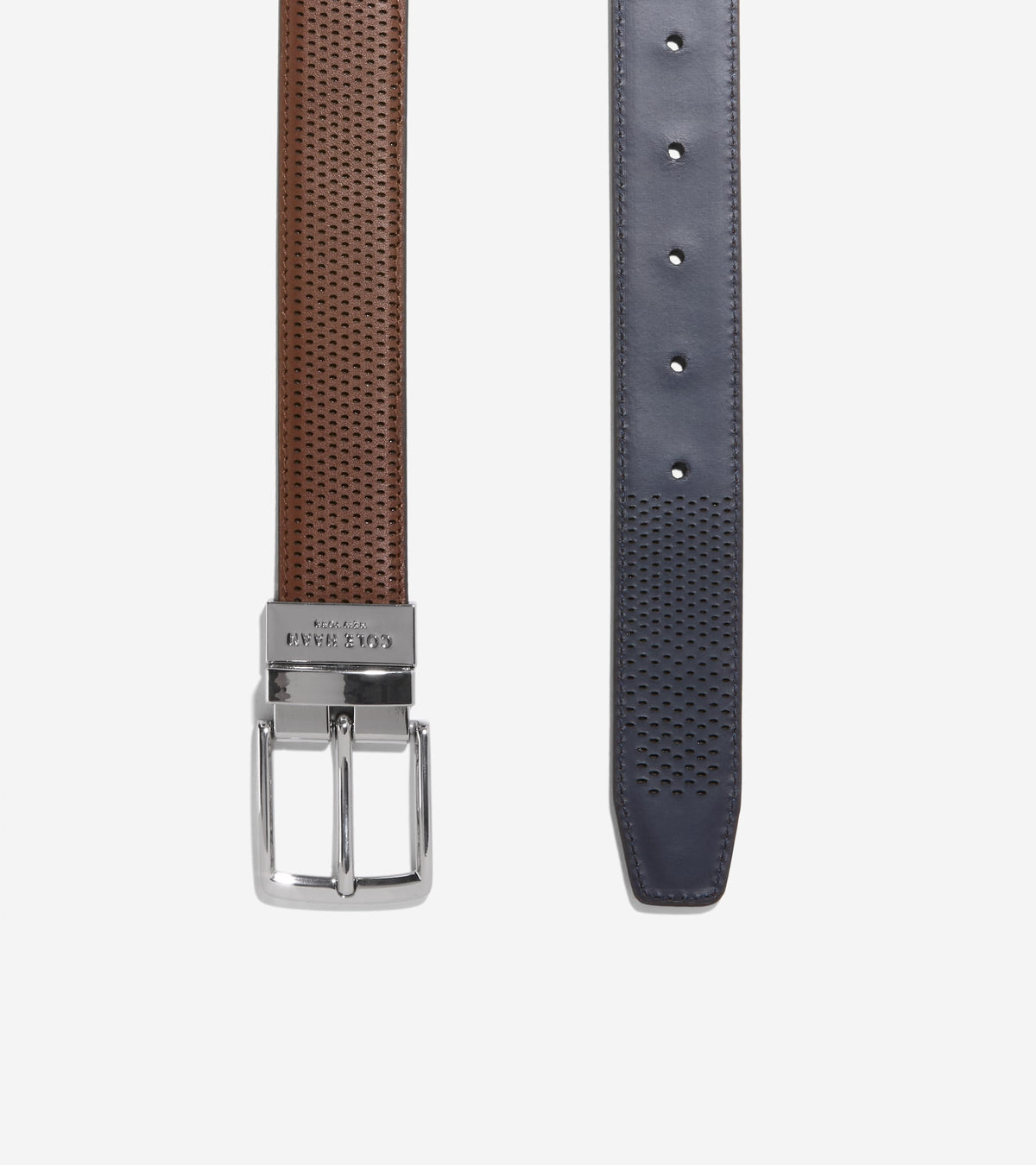Men's 32MM Reversible Perforated Belt in Brown | Cole Haan