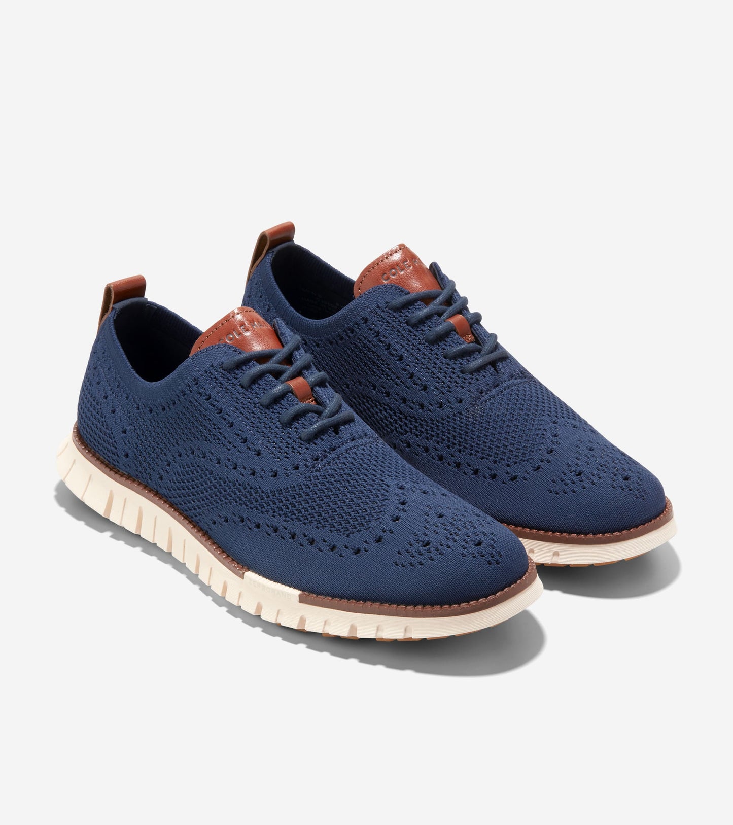 Men's ZERØGRAND Remastered Stitchlite™ Wingtip Oxfords in Blue | Cole Haan