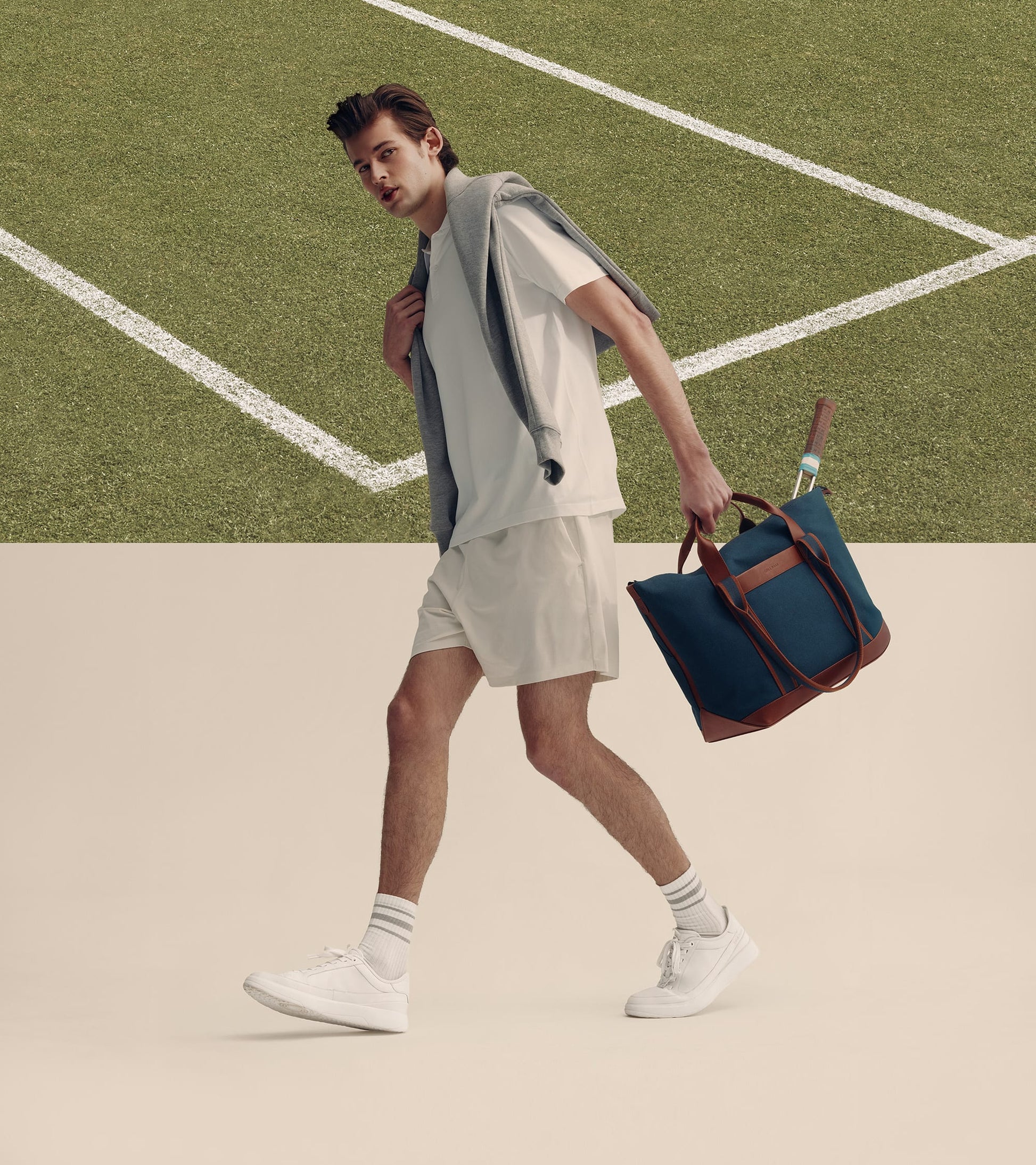 Men's GrandPrø All-Day Court Sneakers in White | Cole Haan