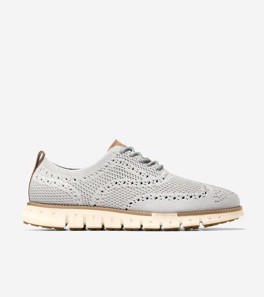 Men's ZERØGRAND Remastered Stitchlite™ Wingtip Oxfords in Grey | Cole Haan