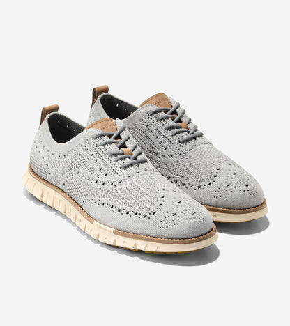 Men's ZERØGRAND Remastered Stitchlite™ Wingtip Oxfords in Grey | Cole Haan