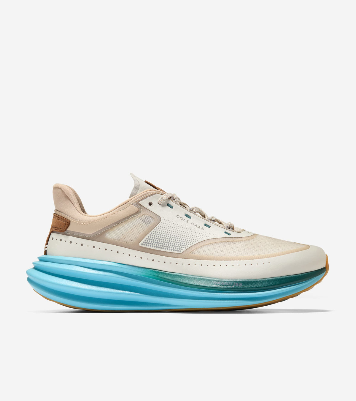 Men's ØriginalGrand Quadstar Running Sneakers in Beige, blue | Cole Haan