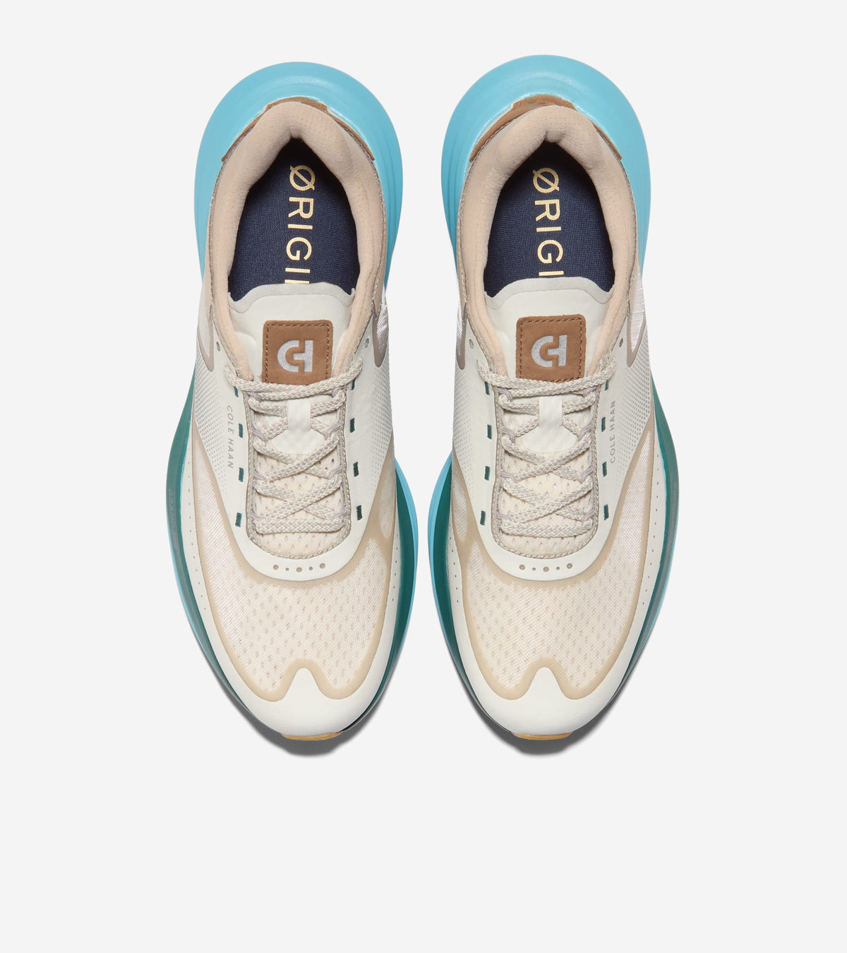 Men's ØriginalGrand Quadstar Running Sneakers in Beige, blue | Cole Haan