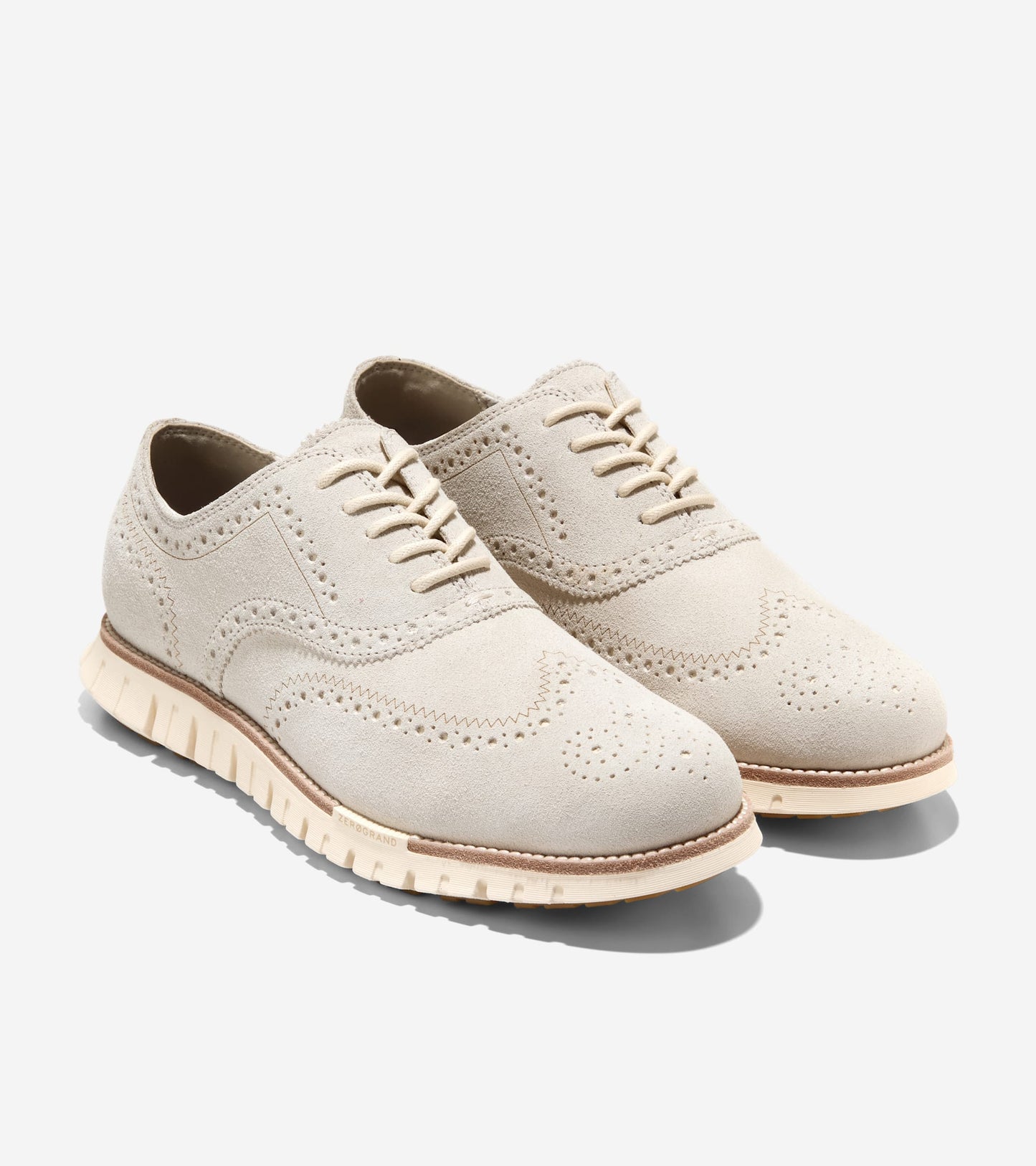 Men's ZERØGRAND Remastered Wingtip Oxfords in Beige | Cole Haan