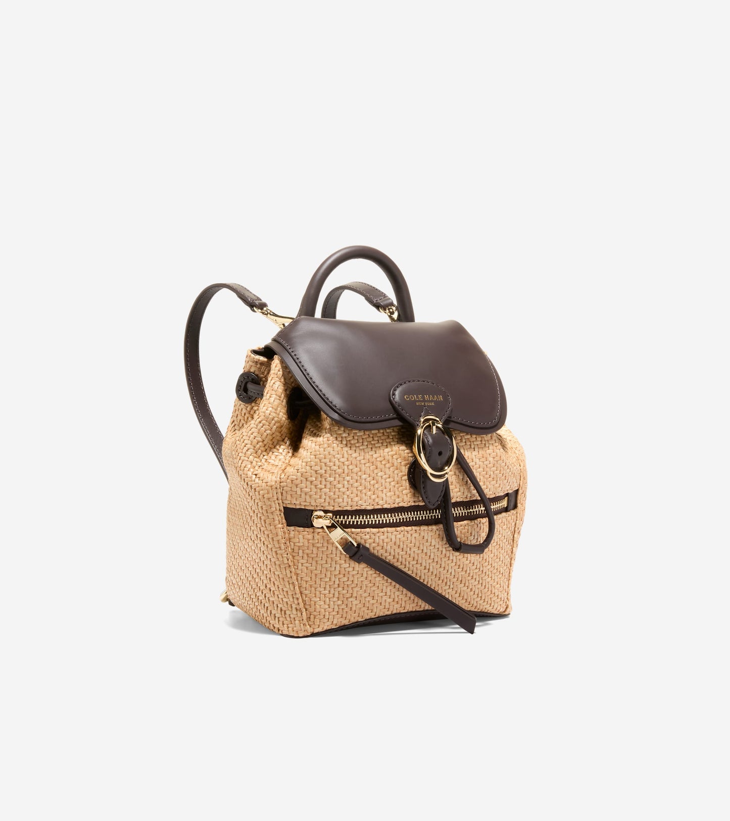 Women's Alexandria Flap Small Backpack in Beige | Cole Haan