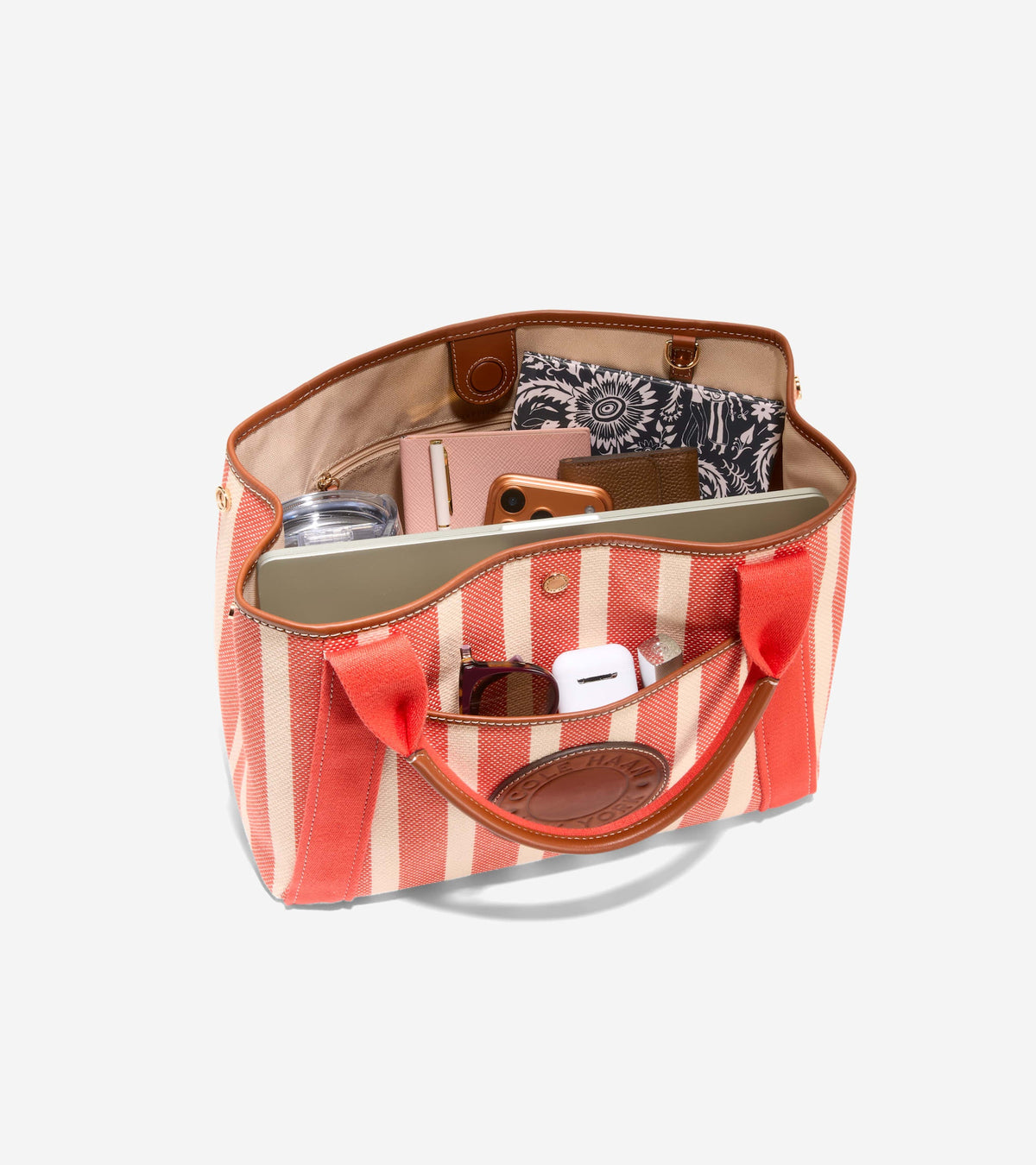 Women's Amagansett Canvas Tote Bag in Red | Cole Haan