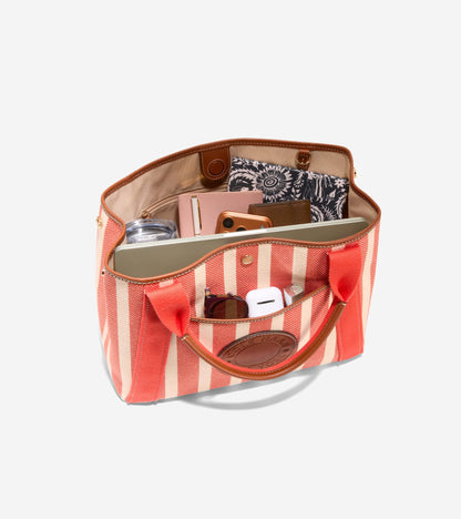 Women's Amagansett Canvas Tote Bag in Red | Cole Haan