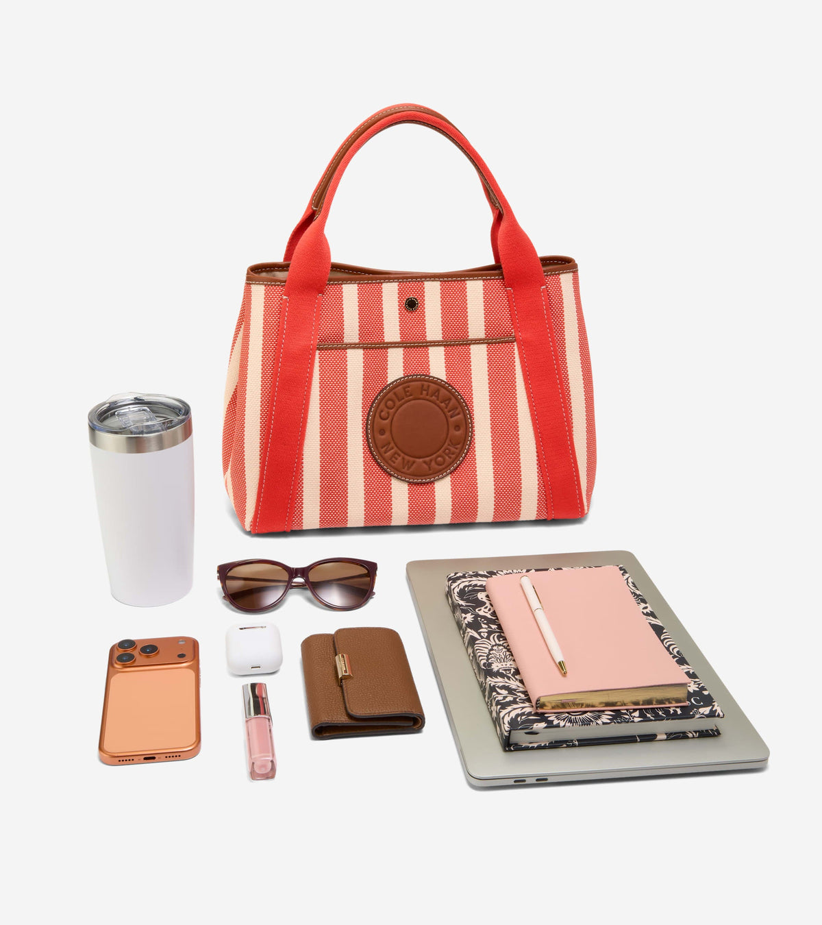 Women's Amagansett Canvas Tote Bag in Red | Cole Haan
