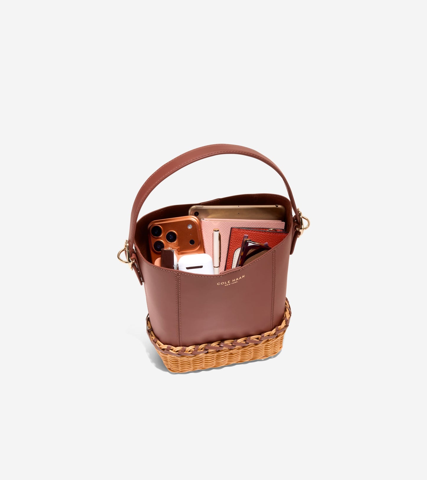 Women's Alexandria Small Bucket Crossbody Bag in Brown | Cole Haan